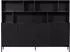Woood Gravure Wandschrank Kiefernholz, Push-to-Open, 200x44x150cm, Schwarz