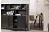 Woood Gravure Wandschrank Kiefernholz, Push-to-Open, 200x44x150cm, Schwarz