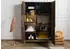 Massivmoebel24 Chicago 109 Highboard Mangoholz massiv 111x45x175cm braun geölt (09-310-695-1009)