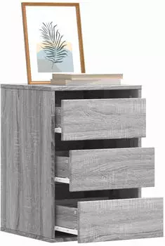 vidaXL Eckkommode Sonoma Grau Holzwerkstoff 40x41x58cm (852839)
