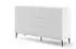 Bim Furniture Ravenna B 2D3S Sideboard 149x41x86cm, Weiß Matt, Schwarze Metallbeine (2D3S)