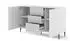 Bim Furniture Ravenna B 2D3S Sideboard 149x41x86cm, Weiß Matt, Schwarze Metallbeine (2D3S)