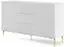 Bim Furniture Ravenna B 2D3S Sideboard 149x41x86cm, Weiß Matt, Schwarze Metallbeine (2D3S)