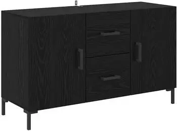 vidaXL Sideboard Schwarz Eichen-Optik 100x36x60cm Holzwerkstoff (882480)