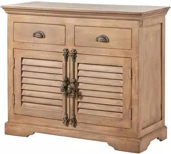 Massivmoebel24 Toulouse 07 Sideboard Mangoholz 107x45x90cm beige ge&ouml;lt (09-312-188-0007)