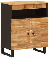 vidaXL Seitenschrank mit T&uuml;r Braun 60 x 33 x 75 cm Massivholz Mango