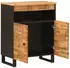 vidaXL Seitenschrank Braun 60x33,5x75cm Massivholz Mango 2 Türen (4018321)