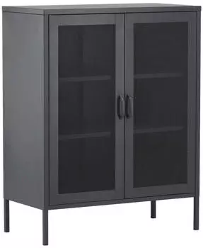 Livetastic Misha Sideboard Metall pulverbeschichtet Schwarz 80x101,5x40cm (002615045009)