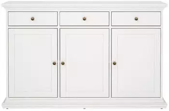 ebuy24 Venedig Sideboard 3 T&uuml;ren & 3 Schubladen, 143x91cm, Wei&szlig; (07-778244949)
