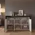 Vladon Valencia Sideboard schwarz hochglanz, 3 Türen, 155x92x40cm (800000661254)