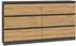 CdF Kommode Artisan 6 Schubladen, anthrazit/Eiche, 138x40cm