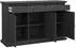 ebuy24 Venedig Sideboard 3 Türen, 3 Schubladen, matt grau, Holzwerkstoff, 144x92x47cm