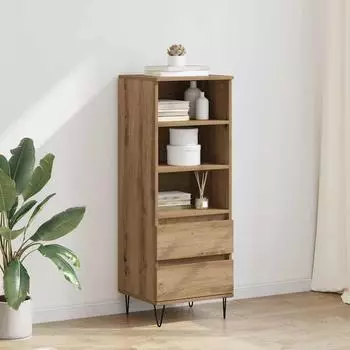 vidaXL Highboard Artisan-Eiche, Holzwerkstoff, 40x36x110cm