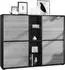 Vladon Highboard Cuba V3 mit 12 Fächern, schwarz matt/Avola-Anthrazit, 130,5x105,5x35,5cm (800000573772)