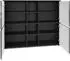 Vladon Highboard Cuba V3 mit 12 Fächern, schwarz matt/Avola-Anthrazit, 130,5x105,5x35,5cm (800000573772)