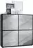 Vladon Cuba V2 Highboard schwarz matt, Beton Oxid Optik, 104x105,5x35,5cm