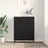 vidaXL Sideboard mit Schubladen, schwarz, Eichen-Optik, 69,5x34x90cm (881533)