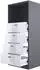 Vladon Pino V3 Kommode 4 Schubladen, anthrazit matt/Avola-Anthrazit (56x125x36cm)