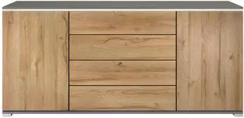Vladon Faro V2 Sideboard 2 T&uuml;ren, 4 Schubladen, LED-Lichtleiste (50008718)