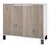 Vladon Sylt V3 Kommode 2 Türen, weiß matt / Eiche Nordic, 92,5x84,5x35cm (50029060)