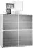 Vladon Cuba V2 Highboard, weiß matt / Avola-Anthrazit, 104x105,5x35,5cm