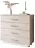 Lookway Lina Kommode 95cm, Kaschmir, LED-Beleuchtung, Griffe Goldchrom (800001067136)