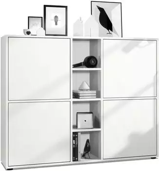 Vladon Cuba V3 Highboard 12 F&auml;cher, wei&szlig; matt (800000608898)
