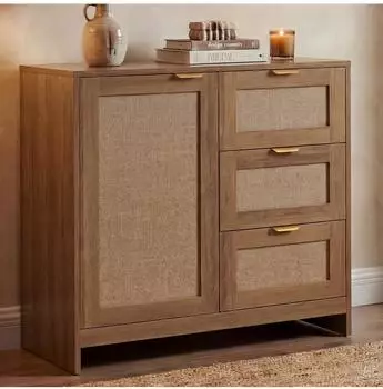 MCW Kommode P50 MDF Melamin Leinenfront, braun (100647)