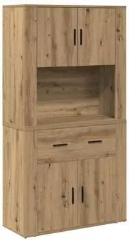 vidaXL Highboard Artisan-Eiche 80x33x150cm Holzwerkstoff (3334341)