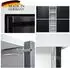 Vladon Cuba V3 Highboard mit RGB LED, 12 Fächer, schwarz matt/weiß hochglanz (800000573733)