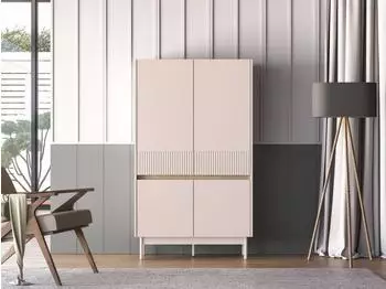 Selsey Dunea Sideboard 2-t&uuml;rig, 2 Schubladen, kaschmirgrau/Eichenholzoptik, 104cm (DUNEA)