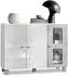 Vladon Denjo Sideboard 3 Türen, weiß matt/weiß Hochglanz/Beton Oxid Optik (50005338)