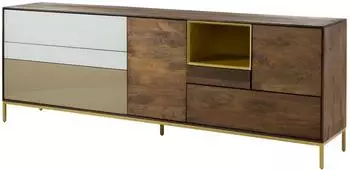 Massivmoebel24 Chicago Sideboard Mangoholz 240x45x85cm braun ge&ouml;lt (09-312-695-1006)
