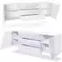 Vladon Houston Sideboard hängend, 2 Türen, 3 Schubladen, LED, weiß matt/weiß hochglanz