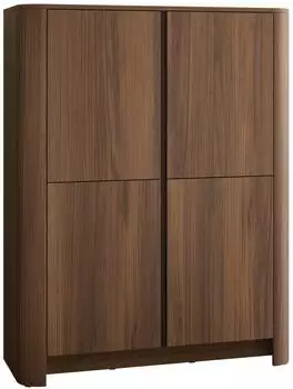 Mirjan24 Bari K103 Kommode mit 4 T&uuml;ren, 8 F&auml;chern, 103x132x39cm, Nuss Warmia (K103)