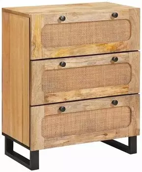 vidaXL Sideboard braun 60x33,5x75cm Massivholz Mango (4018047)
