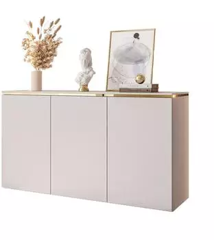 Lookway Aurora II h&auml;ngende Kommode, 3-t&uuml;rig, Holzwerkstoff, Kaschmir, 140x76x40cm (800000819815)