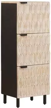 vidaXL Highboard mit T&uuml;r, wei&szlig; gewaschen, 40x33x110cm (4017893)