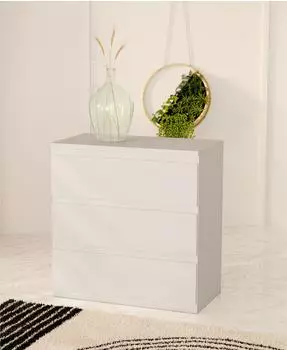 Forte EDMORE Kommode 3 Schubladen, Holzwerkstoff, Secret Grey (82455041-0)
