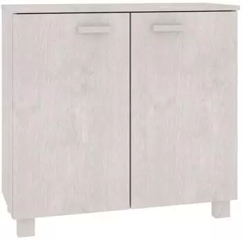 vidaXL Sideboard Hamar wei&szlig; 85x35x80cm Massivholz Kiefer