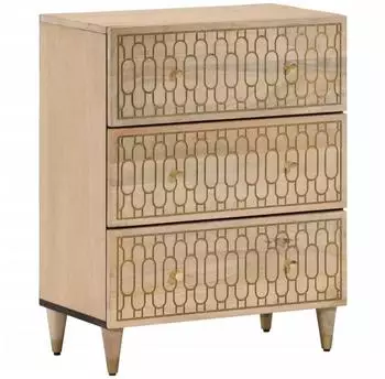 vidaXL Beistellschr&auml;nke 2 Stk. Massivholz Mango 60x33x75 cm (3206307)