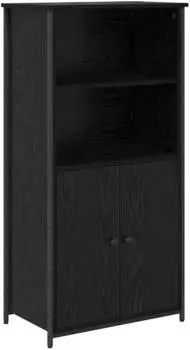 vidaXL Highboard Holzwerkstoff schwarz Eichen-Optik 62x36x121,5cm (882256)