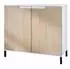 Vladon Sylt V3 Kommode 2 Türen, weiß matt / Eiche sägerau, 92,5x83,5x35cm (50029026)