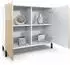 Vladon Sylt V3 Kommode 2 Türen, weiß matt / Eiche sägerau, 92,5x83,5x35cm (50029026)