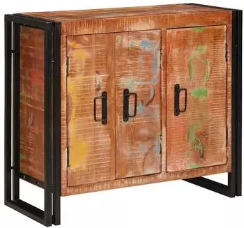 vidaXL Sideboard mit T&uuml;ren, recyceltes Massivholz und Metall, braun