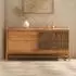 Idimex Adamo Sideboard 145cm Massivholz, Eiche, Lamellenschiebetür