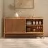 Idimex Adamo Sideboard 145cm Massivholz, Eiche, Lamellenschiebetür