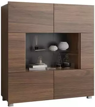 Mirjan24 Calabrini 1 Kommode 2 Drehtüren, Nuss Warmia, 100x107x35cm