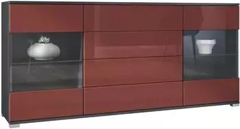 Vladon Bari V2 Sideboard mit 2 T&uuml;ren, 4 Schubladen, Holzwerkstoff, 166,5x75,5x35cm (Bari V2)