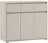 Sconto Ikarus Kommode 3 Türen, 3 Schubladen, 118x103x48cm, Cashmerebraun matt